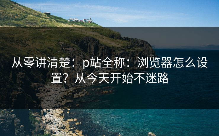 从零讲清楚：p站全称：浏览器怎么设置？从今天开始不迷路